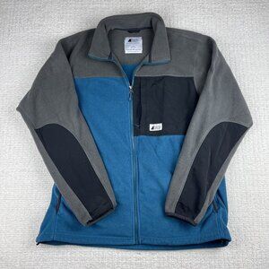 Mountain Equipment CoOp MEC Men XL Outdoor Polar Fleece Full Zip Jacket Blue